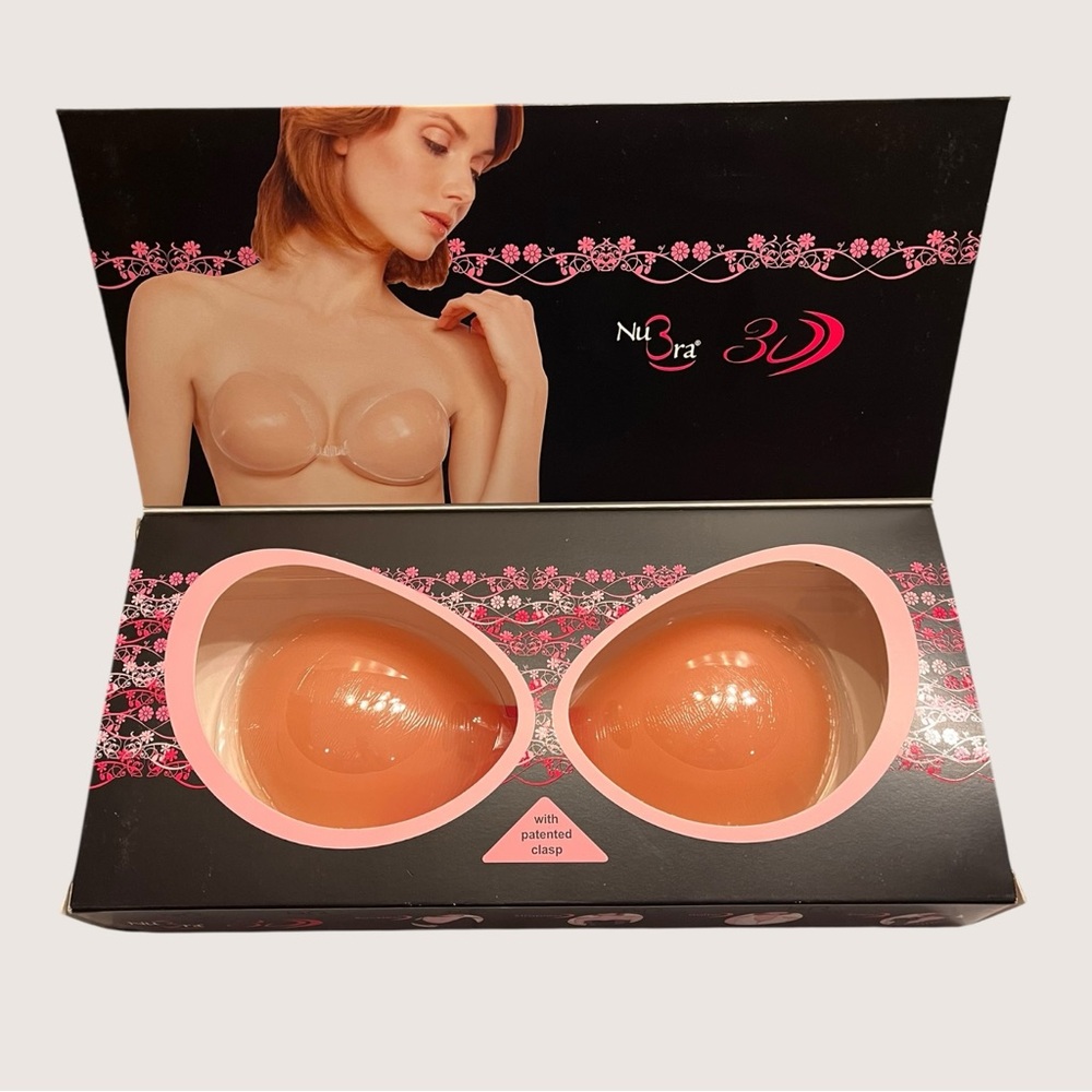 NIB NUBRA The 3D Silicone Adhesive Bra #N308 A Cup Nude Tan